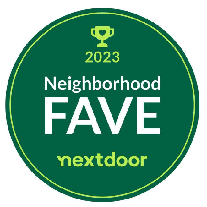 Award badge for Neighborhood Fave by Nextdoor